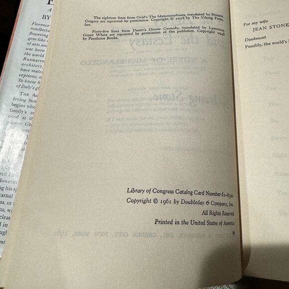 The agony and the ecstasy, the biography novel of Michelangelo - Picture 8 of 8